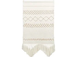 Online Beliani Decorazione da parete in tessuto BAZDAN Cotone 107 cm Beige Beige Marrone