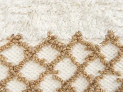 Online Beliani Decorazione da parete in tessuto BAZDAN Cotone 107 cm Beige Beige Marrone