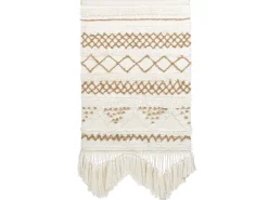 Online Beliani Decorazione da parete in tessuto BAZDAN Cotone 107 cm Beige Beige Marrone