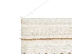Online Beliani Decorazione da parete in tessuto BAZDAN Cotone 107 cm Beige Beige Marrone