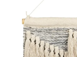 Best Beliani Decorazione da parete in tessuto KOTRA Cotone 106 cm Beige Beige Grigio