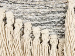 Best Beliani Decorazione da parete in tessuto KOTRA Cotone 106 cm Beige Beige Grigio
