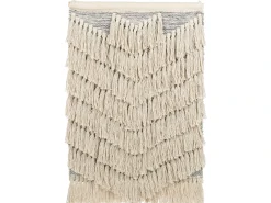 Best Beliani Decorazione da parete in tessuto KOTRA Cotone 106 cm Beige Beige Grigio