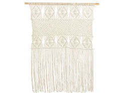 New Beliani Decorazione da parete in tessuto LAHRI Cotone 118 cm Beige