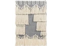 Discount Beliani Decorazione da parete in tessuto MAHRI Cotone 106 cm Grigio Beige Grigio