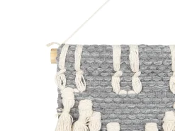 Discount Beliani Decorazione da parete in tessuto MAHRI Cotone 106 cm Grigio Beige Grigio