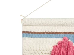 Online Beliani Decorazione da parete in tessuto MOOLA Cotone 109 cm Beige chiaro Beige Rosa Marrone Blu Verde