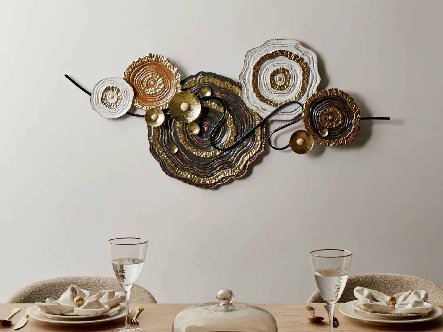 Hot Beliani Decorazione da parete IRIDIUM Metallo 55 cm Multicolore