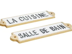 Online Beliani Decorazione da parete ISERE 6 cm Bianco Bianco Nero