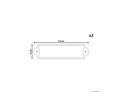 Online Beliani Decorazione da parete ISERE 6 cm Bianco Bianco Nero