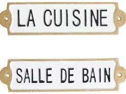 Online Beliani Decorazione da parete ISERE 6 cm Bianco Bianco Nero