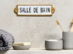 Online Beliani Decorazione da parete ISERE 6 cm Bianco Bianco Nero
