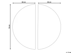 Hot Beliani Decorazione da parete MANDAU Vetro 76 cm Nero Bianco Nero