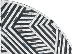 Hot Beliani Decorazione da parete MANDAU Vetro 76 cm Nero Bianco Nero