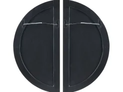 Hot Beliani Decorazione da parete MANDAU Vetro 76 cm Nero Bianco Nero
