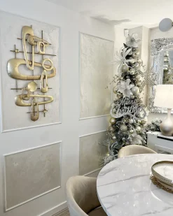 Clearance Beliani Decorazione da parete MANGANESE Metallo 50 cm Oro