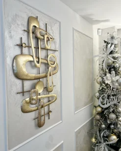 Clearance Beliani Decorazione da parete MANGANESE Metallo 50 cm Oro