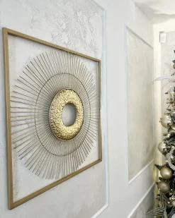 Clearance Beliani Decorazione da parete MERCURY Metallo 50 cm Oro