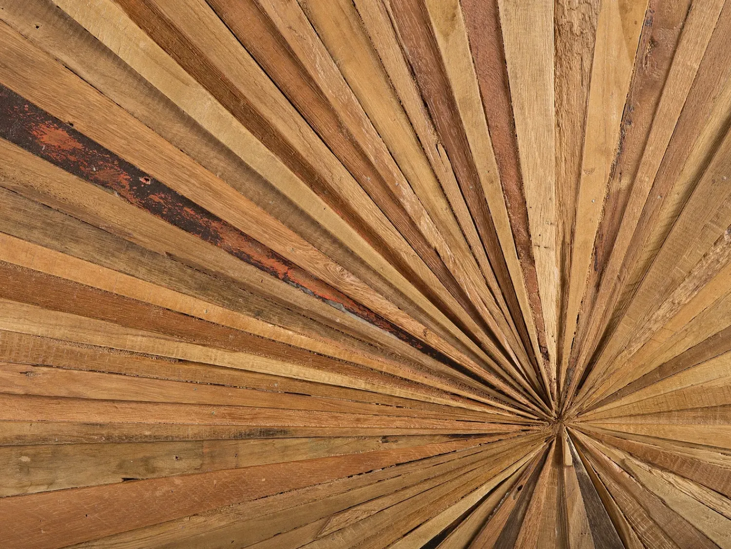 Outlet Beliani Decorazione da parete MERIDA Legno di teak 60 cm Marrone