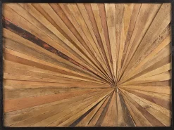 Outlet Beliani Decorazione da parete MERIDA Legno di teak 60 cm Marrone