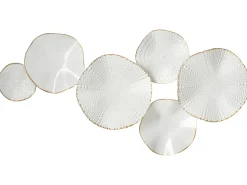 New Beliani Decorazione da parete NEODYNIUM Metallo 47 cm Bianco Bianco Oro