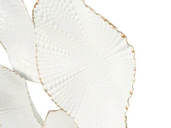 New Beliani Decorazione da parete NEODYNIUM Metallo 47 cm Bianco Bianco Oro
