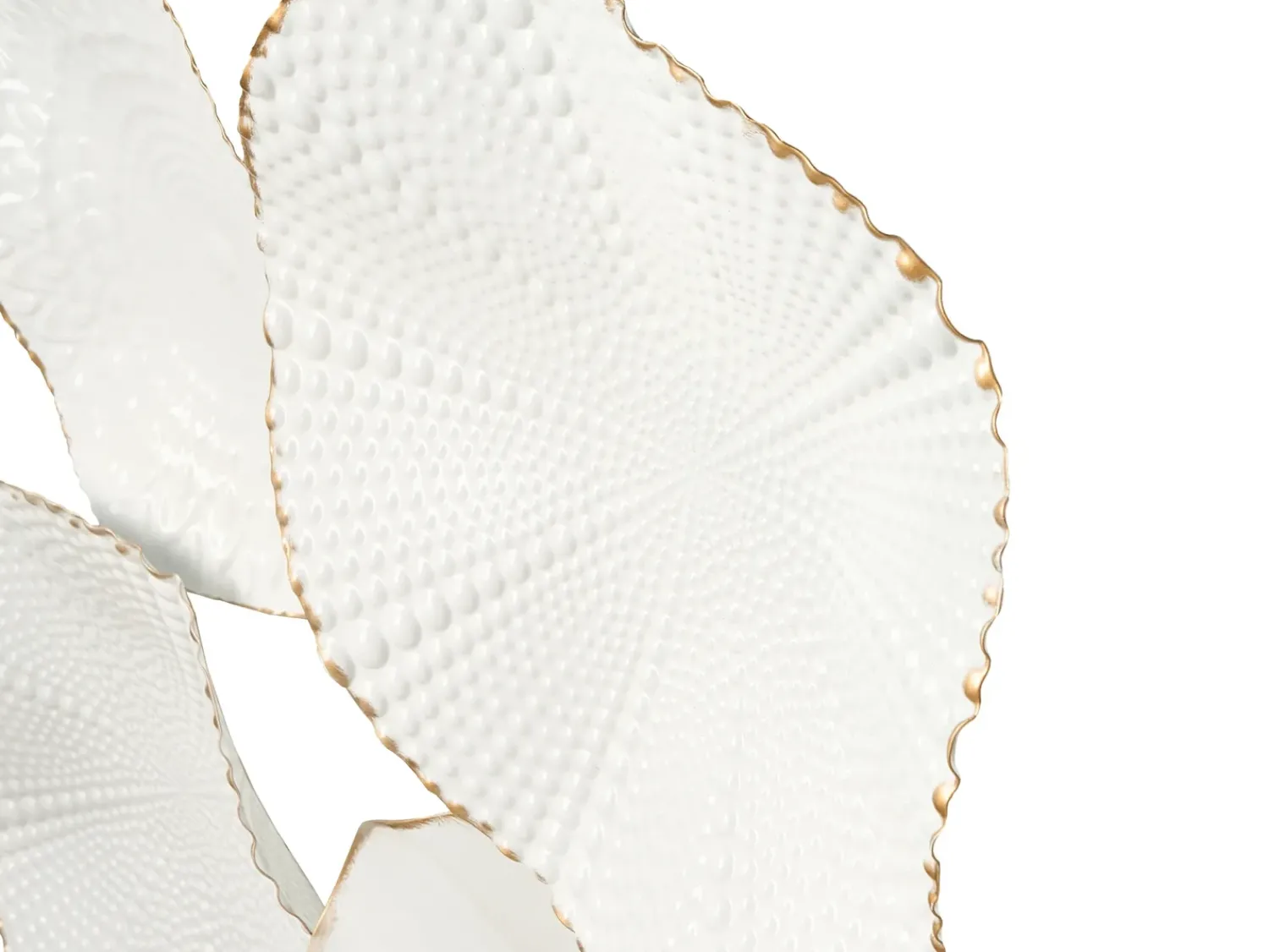 New Beliani Decorazione da parete NEODYNIUM Metallo 47 cm Bianco Bianco Oro
