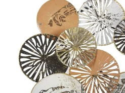 Hot Beliani Decorazione da parete OSMIUM Metallo 50 cm Argento Bianco Oro Argento