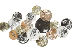 Hot Beliani Decorazione da parete OSMIUM Metallo 50 cm Argento Bianco Oro Argento