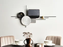 Sale Beliani Decorazione da parete OVAR Metallo 50 cm Grigio Bianco Grigio Nero