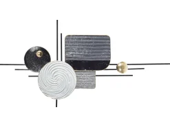Sale Beliani Decorazione da parete OVAR Metallo 50 cm Grigio Bianco Grigio Nero