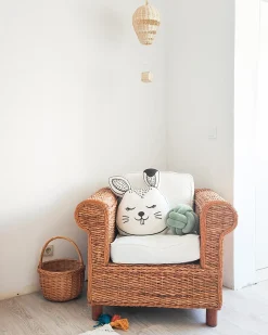 Hot Beliani Decorazione da parete Palloncino BEMBA Rattan 60 cm Naturale Beige Naturale