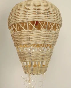 Hot Beliani Decorazione da parete Palloncino BEMBA Rattan 60 cm Naturale Beige Naturale