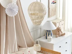 Hot Beliani Decorazione da parete Palloncino BEMBA Rattan 60 cm Naturale Beige Naturale