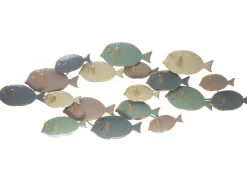 Discount Beliani Decorazione da parete Pesce FERMIUM Metallo 47 cm Multicolore Beige Rosa Blu Verde