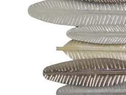 Discount Beliani Decorazione da parete Piuma ANTIMONY Metallo 37 cm Argento Oro Argento
