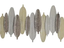 Discount Beliani Decorazione da parete Piuma ANTIMONY Metallo 37 cm Argento Oro Argento
