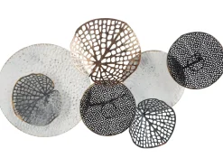 Beliani Decorazione da parete RHODIUM Metallo 40 cm Multicolore Bianco Rame Nero