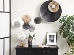Beliani Decorazione da parete RHODIUM Metallo 40 cm Multicolore Bianco Rame Nero