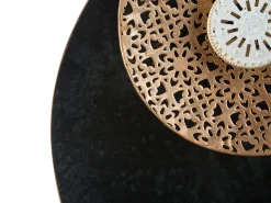 Beliani Decorazione da parete RUBIDIUM Metallo 49 cm Nero Bianco Oro Nero