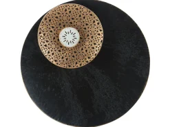 Beliani Decorazione da parete RUBIDIUM Metallo 49 cm Nero Bianco Oro Nero
