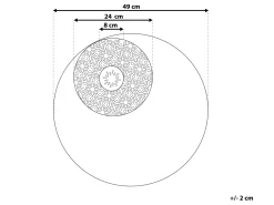 Beliani Decorazione da parete RUBIDIUM Metallo 49 cm Nero Bianco Oro Nero
