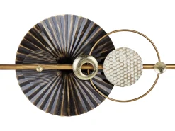 Hot Beliani Decorazione da parete RUTHENIUM Metallo 59 cm Nero Bianco Oro Nero