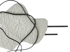 Sale Beliani Decorazione da parete SALLINS Metallo 48 cm Nero Grigio Marrone Nero