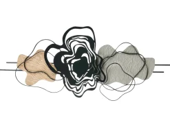 Sale Beliani Decorazione da parete SALLINS Metallo 48 cm Nero Grigio Marrone Nero
