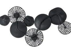 New Beliani Decorazione da parete TENNESSINE Metallo 49 cm Nero Grigio Nero
