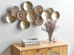 Sale Beliani Decorazione da parete THALLIUM Metallo 45 cm Oro Oro Rame