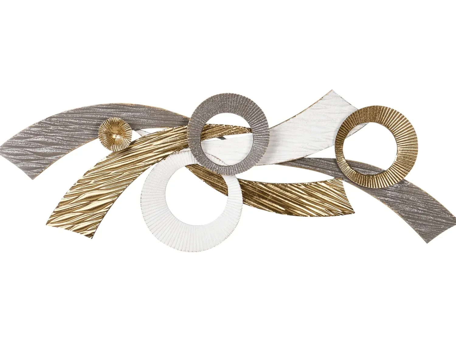 Discount Beliani Decorazione da parete TIMAHOE Metallo 31 cm Oro Bianco Oro Argento