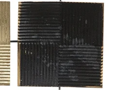 Outlet Beliani Decorazione da parete TITANIUM Metallo 50 cm Multicolore Bianco Oro Nero