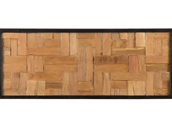 Hot Beliani Decorazione da parete TOLUCA Legno di teak 40 cm Marrone